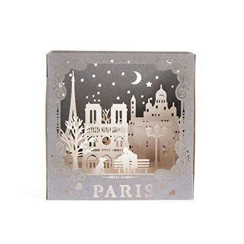 3D París Pop-up Tarjetas de felicitación para cumpleaños Amor Día de la Madre Gracias Tarjeta de aniversario Tarjetas de graduación hechas a mano