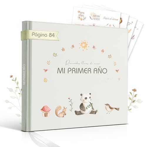 Libro Recuerdos bebe Album Fotos bebe, 86 Páginas Pegatinas