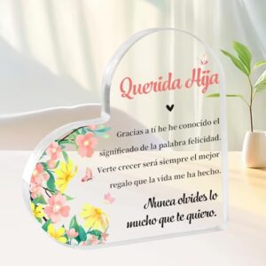 Regalo Hija Navidad Regalo Adolescentes Chica Heart Acrílico