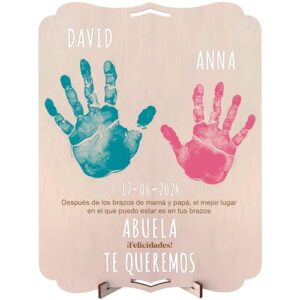 nagu® Abuela. Madre. Marco Huellas Bebé Recién Nacido. Bebe