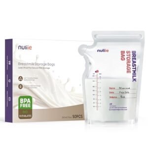 Nuliie 50 Uds Bolsas Almacenamiento Leche Pre-esterilizadas,