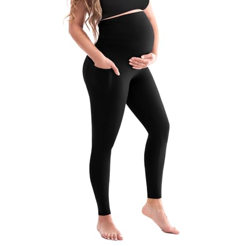 SINOPHANT Leggings maternidad mujer, cintura alta, opacos, 1