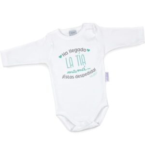 Pipo Body Bebe Personalizado Llegado Tía 100% Algodón Manga