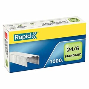 Rapid 24855600 Grapas Standard 1000 unidades, 24/6 mm, 20