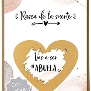 JoliCoon Tarjeta rascar Vas ser abuela, anuncio embarazo,