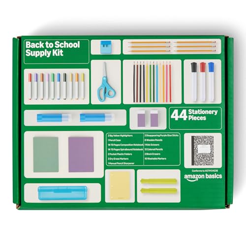 Amazon Basics Kit material vuelta cole, 44 Unidad,