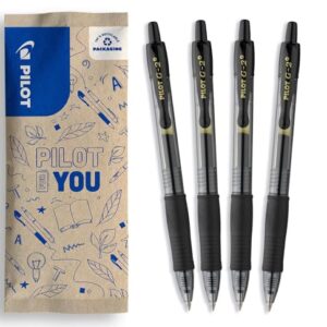 PILOT 4 Plus Bolígrafo Tinta Gel Negro Recargable Punta