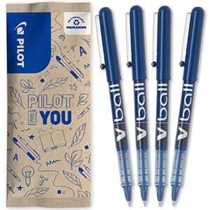 PILOT Caja 4 VBall 05 Bolígrafos Roller Tinta Líquida Punta