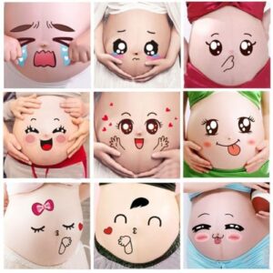 OUDQFCJ 9 Piezas Accesorios Fotos Embarazo Pegatinas Mujeres