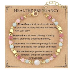 MIYUEFAN Pulsera Embarazadas Futuras Madres, Pulsera Piedra